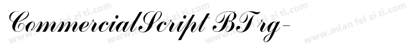 CommercialScript BT rg字体转换